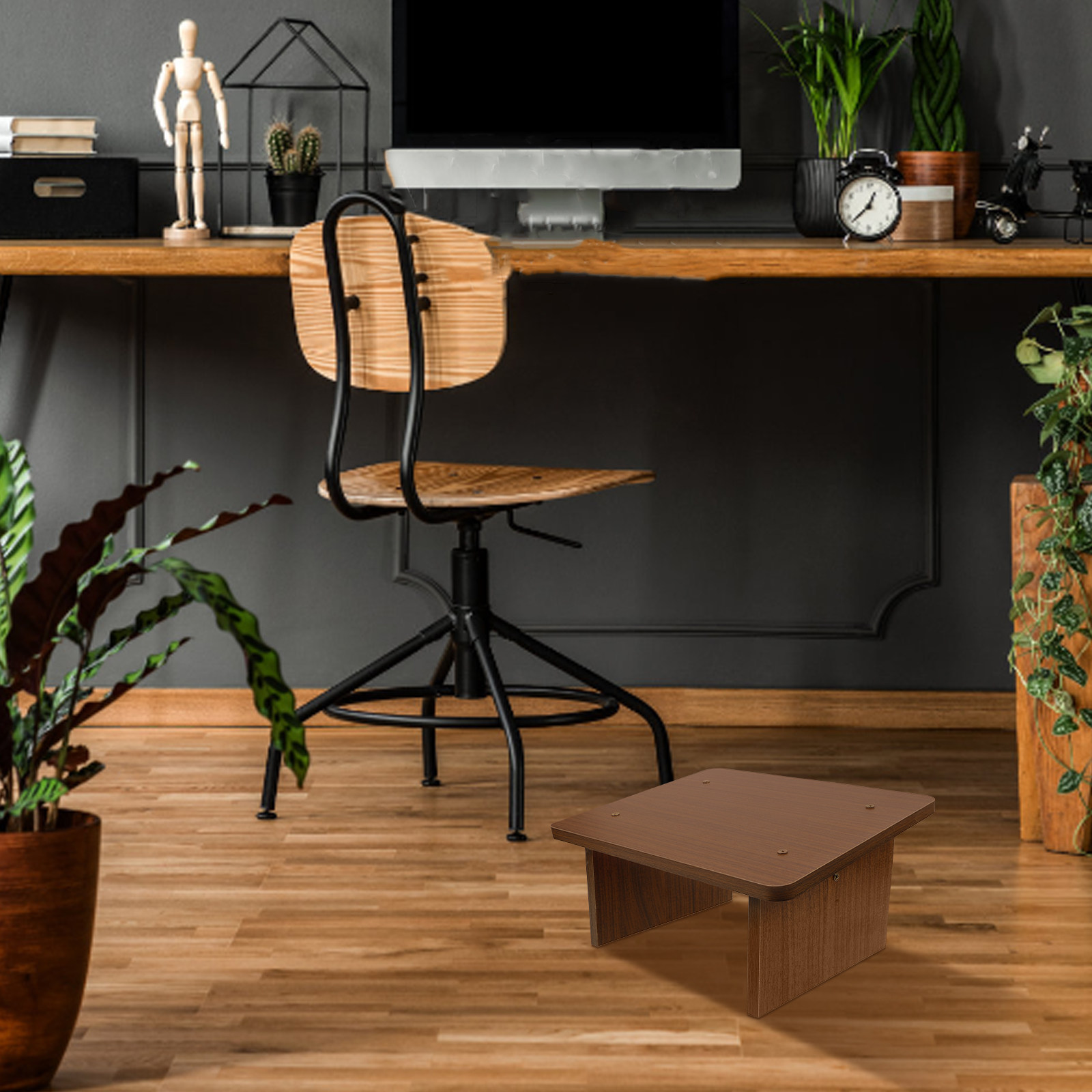 Footrest Under Desk - Poggiapiedi ergonomico antiscivolo in legno per